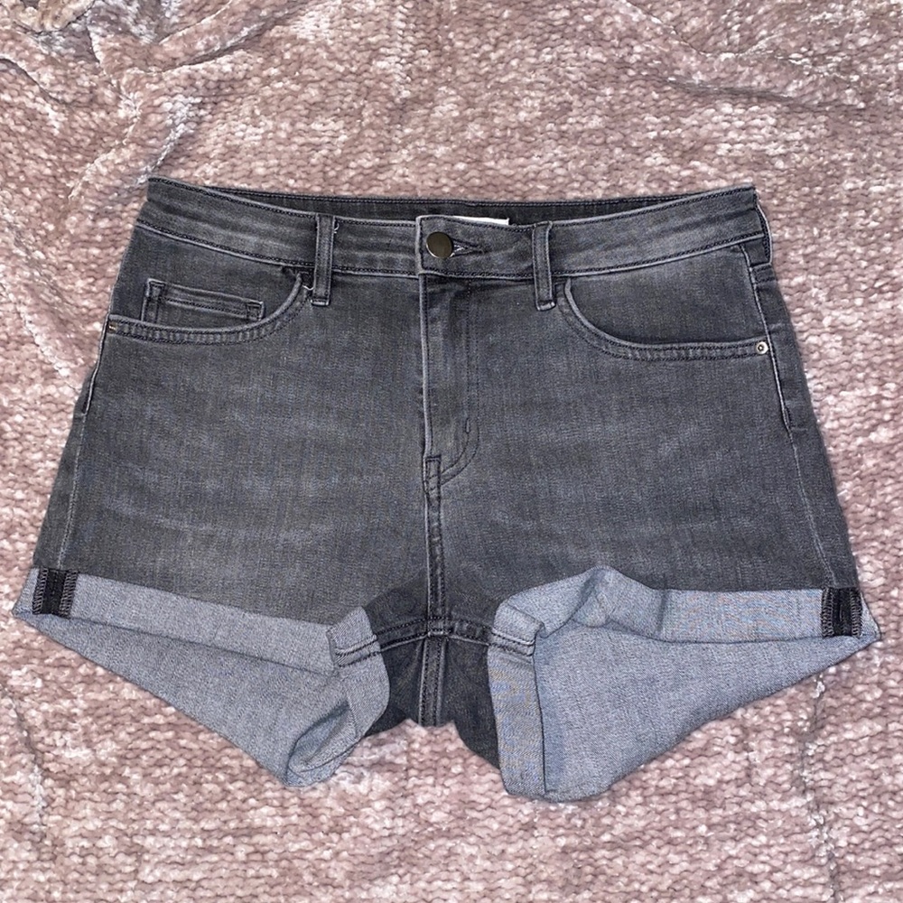 Grey Denim Shorts
